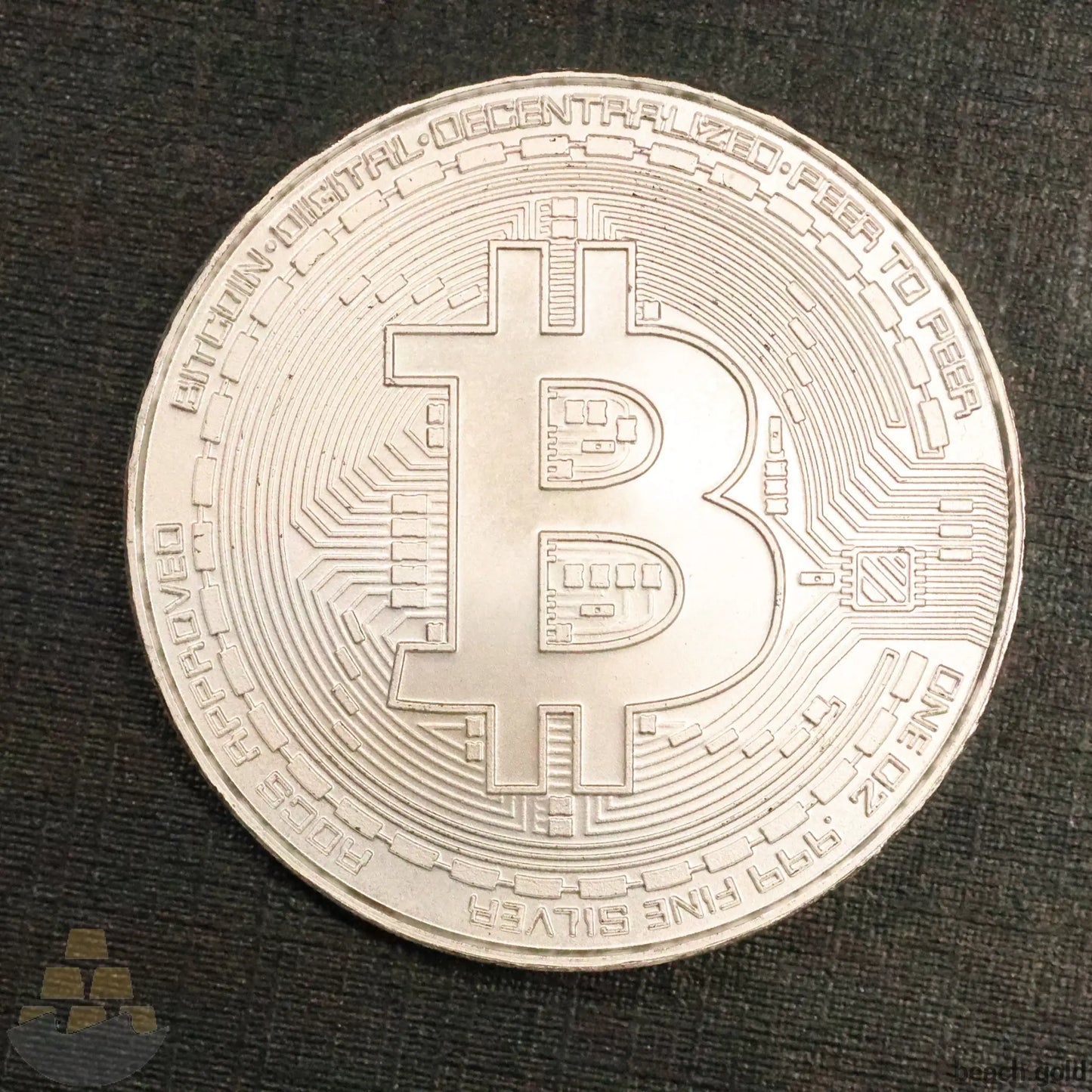 1 oz.999 Fine Silver Round - 2020 Bitcoin Commemorative Blockchain Mint Coins & Paper Money Bullion Silver Bars & Rounds
