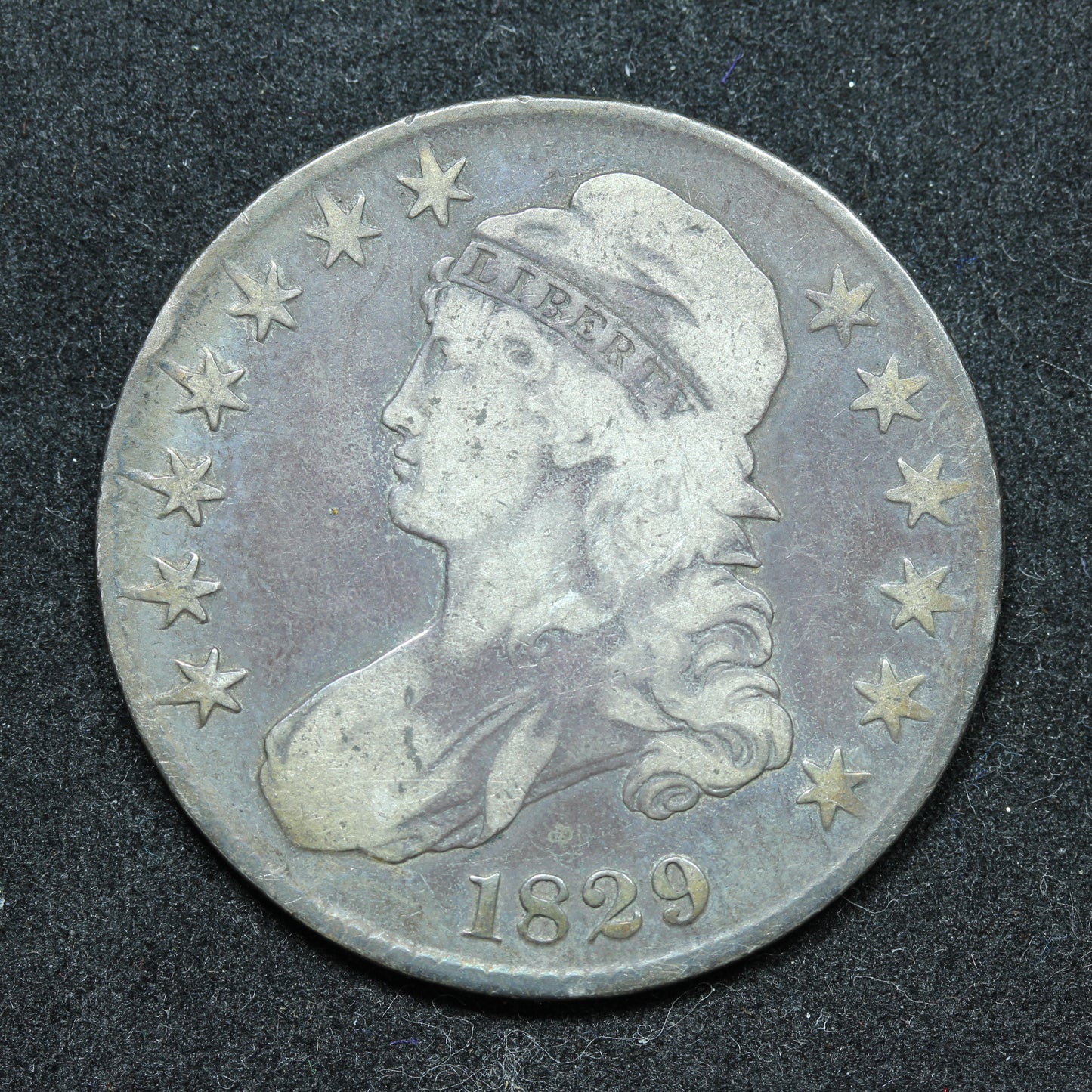1829 Capped Bust Silver Half Dollar 50c Exact Coin Pictured
