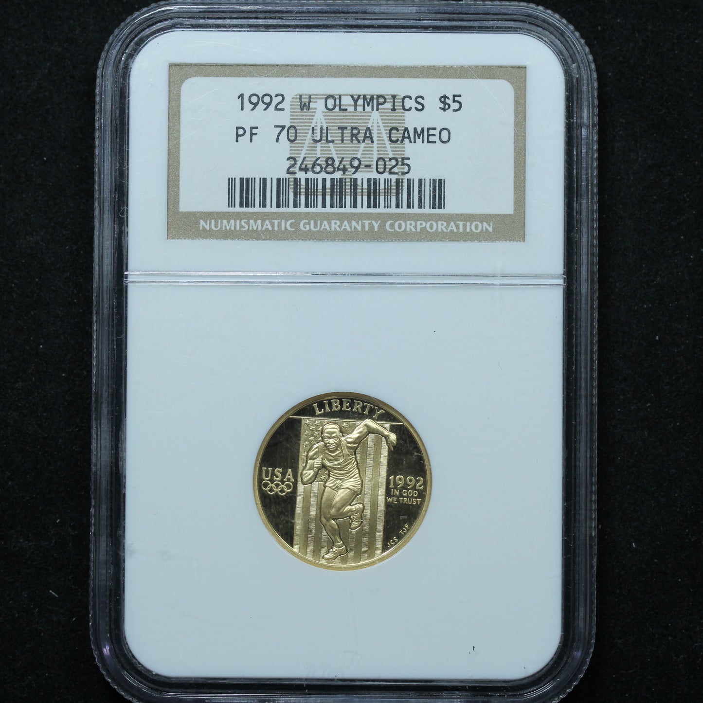 1992 W Gold $5 Commemorative Olympics Proof - NGC PF 70 Ultra Cameo