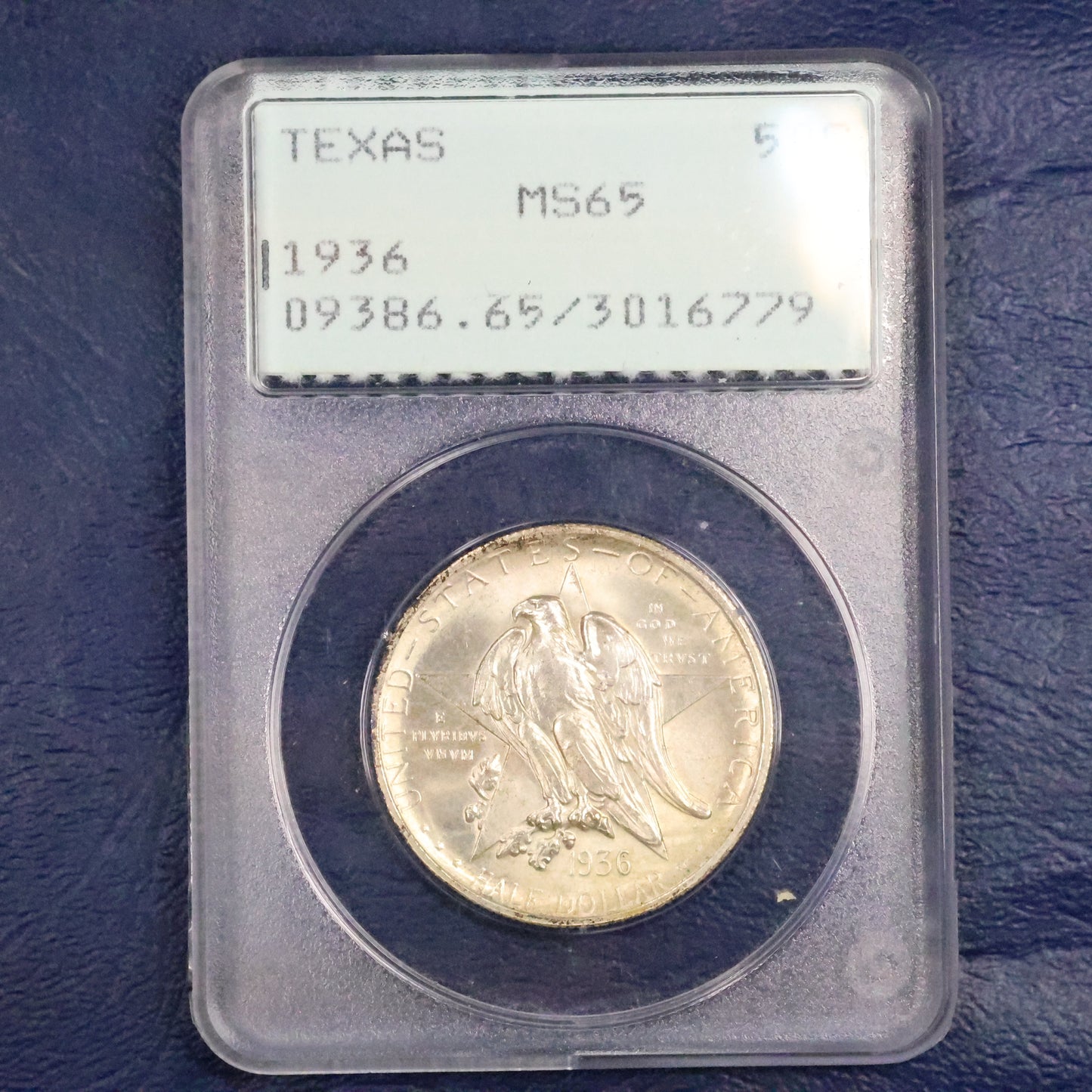 1936 Texas Half Dollar 50c Commemorative - PCGS MS 65 Rattler