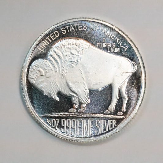 SilverTowne 1/2 Troy oz .5 oz Buffalo Round .999 Fine