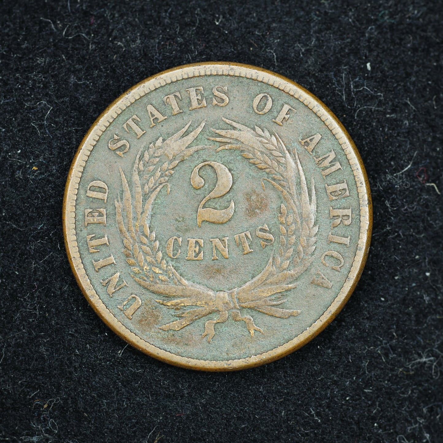 1865 2c Two Cent Piece United States