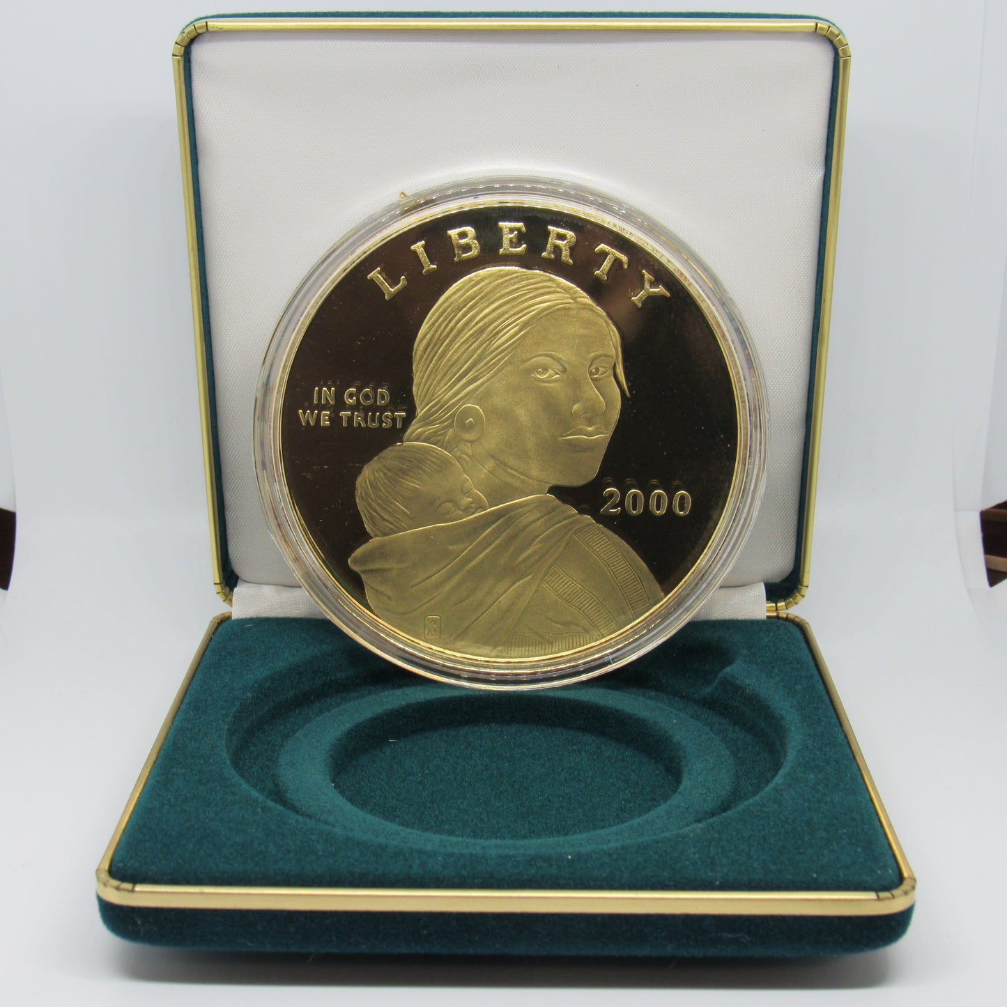 2000 Washington Mint 'Sacagawea' 4 oz .999 Fine Silver Round w/ Box