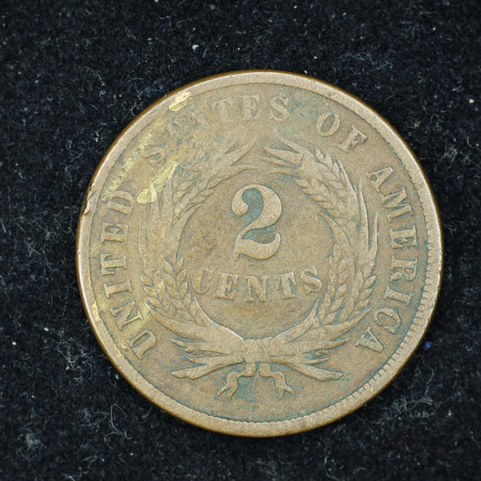 1865 2c Two Cent Piece United States