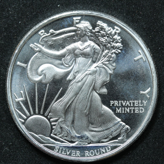 1 oz .999 Fine Silver Round - Money Metals Exchange - Lady Liberty