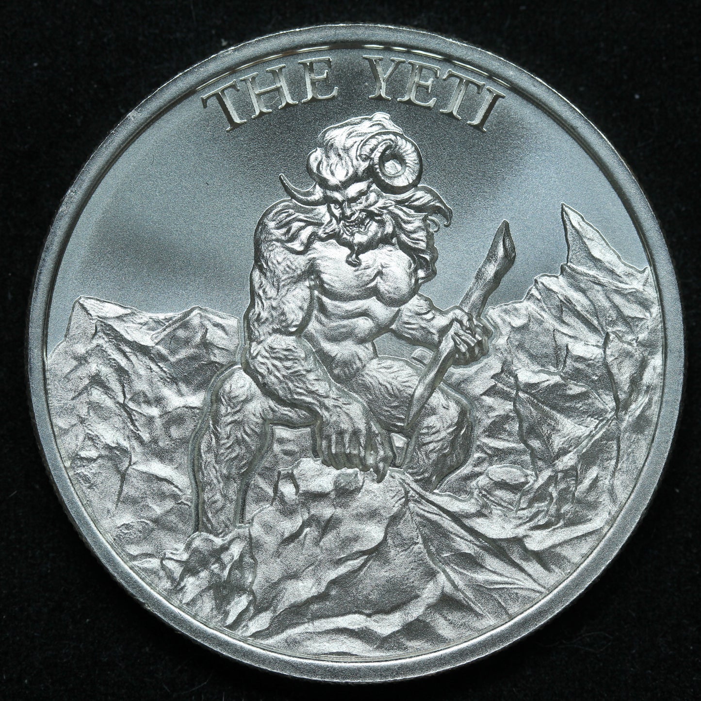 1 oz .999 Fine Silver Round - Intaglio Mint 'The Yeti' w/ Capsule