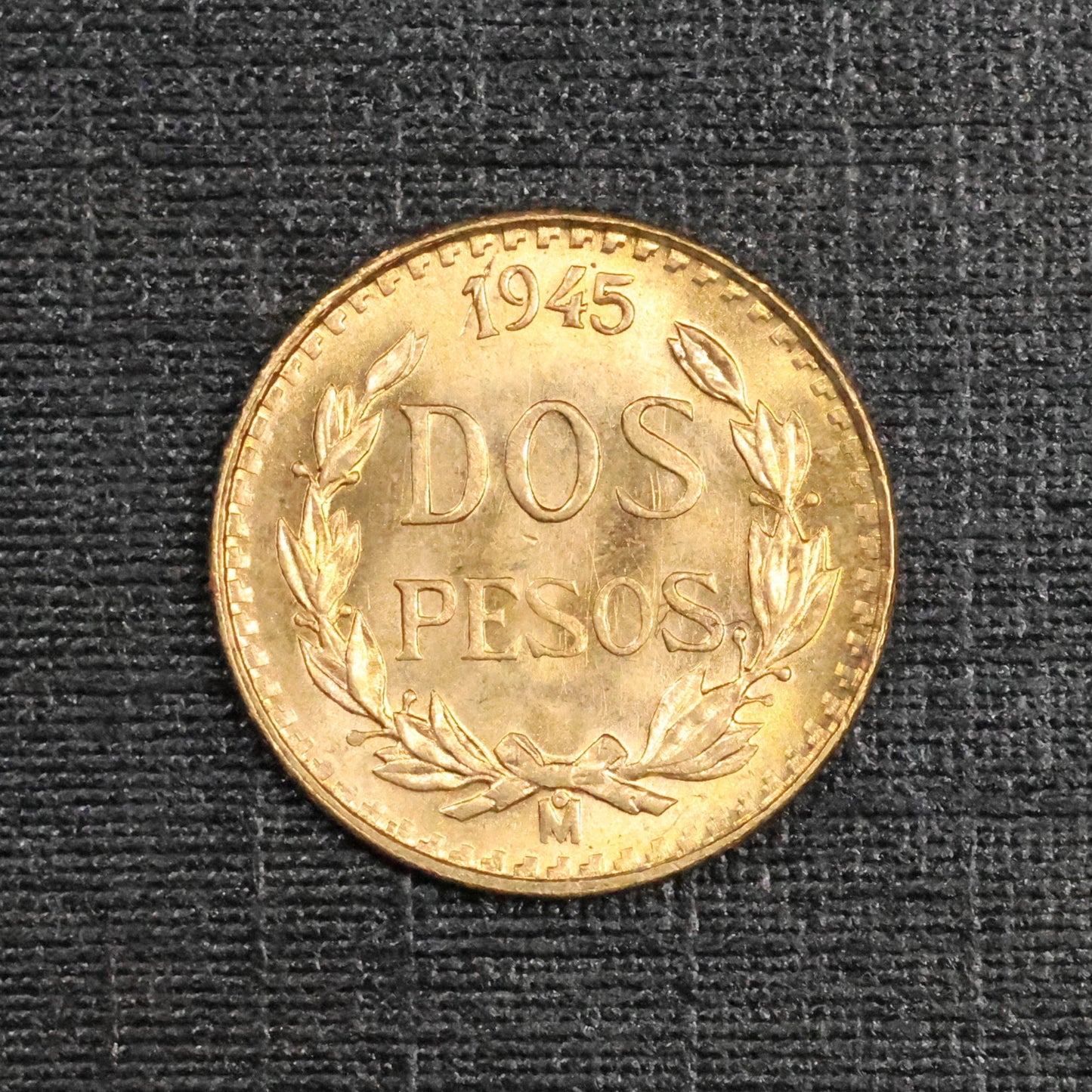 1945 2 Pesos Dos Pesos Mexico Gold Coin