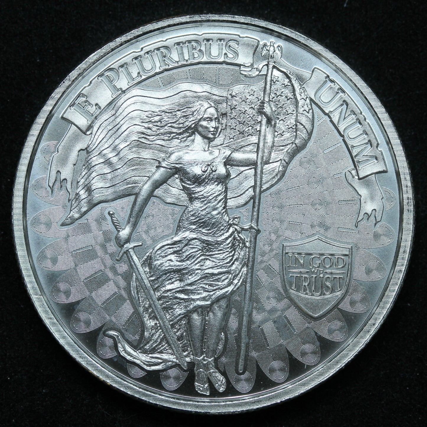 1 oz .999 Fine Silver Cut Saw Mint Silver Round - Unity Design w/ Capsule