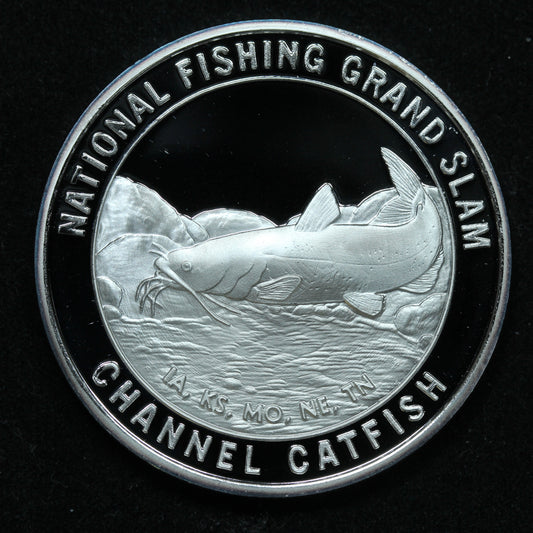 1 oz .999 Fine Silver - National Fishing Grand Slam - Channel Catfish w/ Capsule