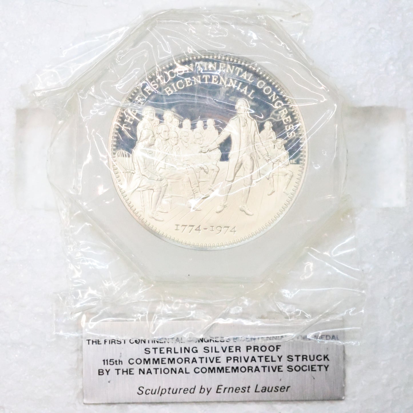 National Comm. Society - Continental Congress Bicentennial Coin-Medal Sterling Silver Proof