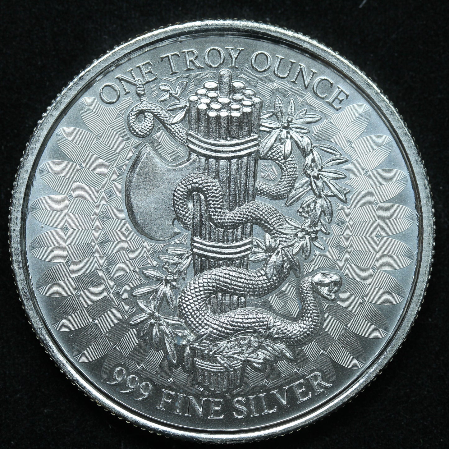 1 oz .999 Fine Silver Cut Saw Mint Silver Round - Unity Design w/ Capsule
