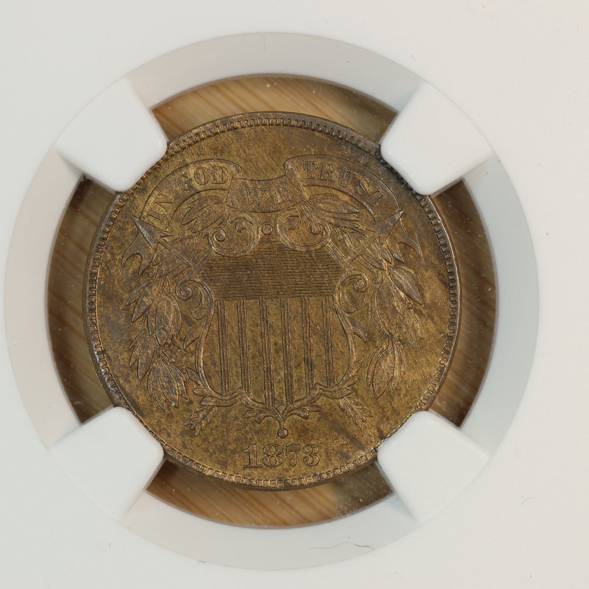 1873 2c Two Cent Piece Closed 3 NGC PF 62 BN