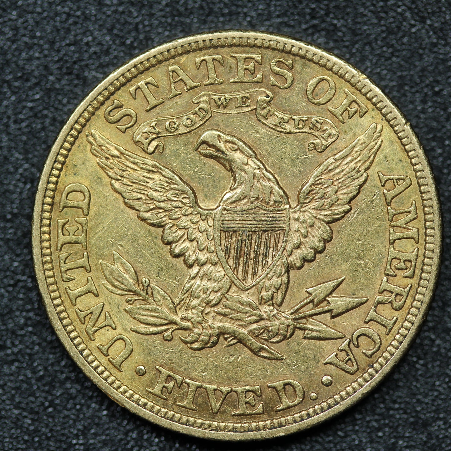 1901 $5 Gold Liberty Head Half Eagle Coin Philadelphia