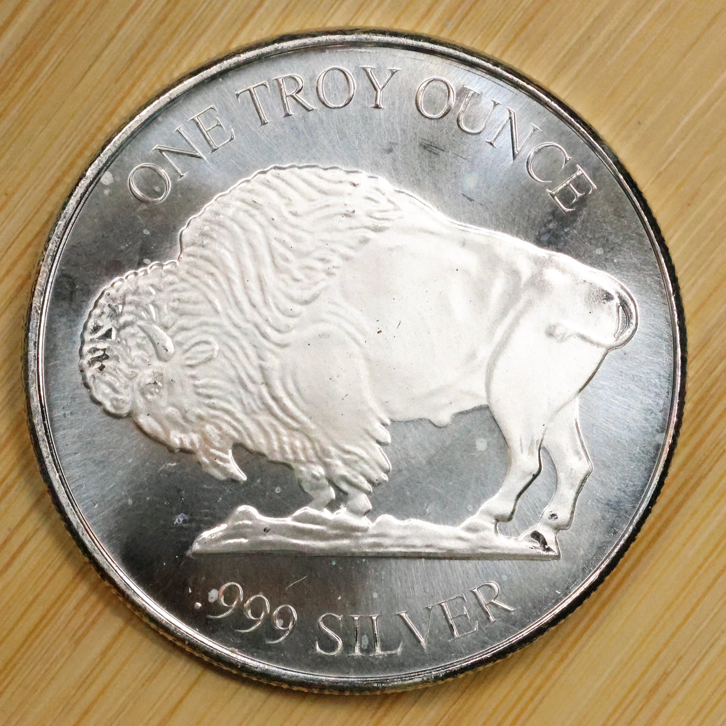 1 oz .999 Fine Silver Republic Metals Corp RMC Buffalo Round - Marks/Spots