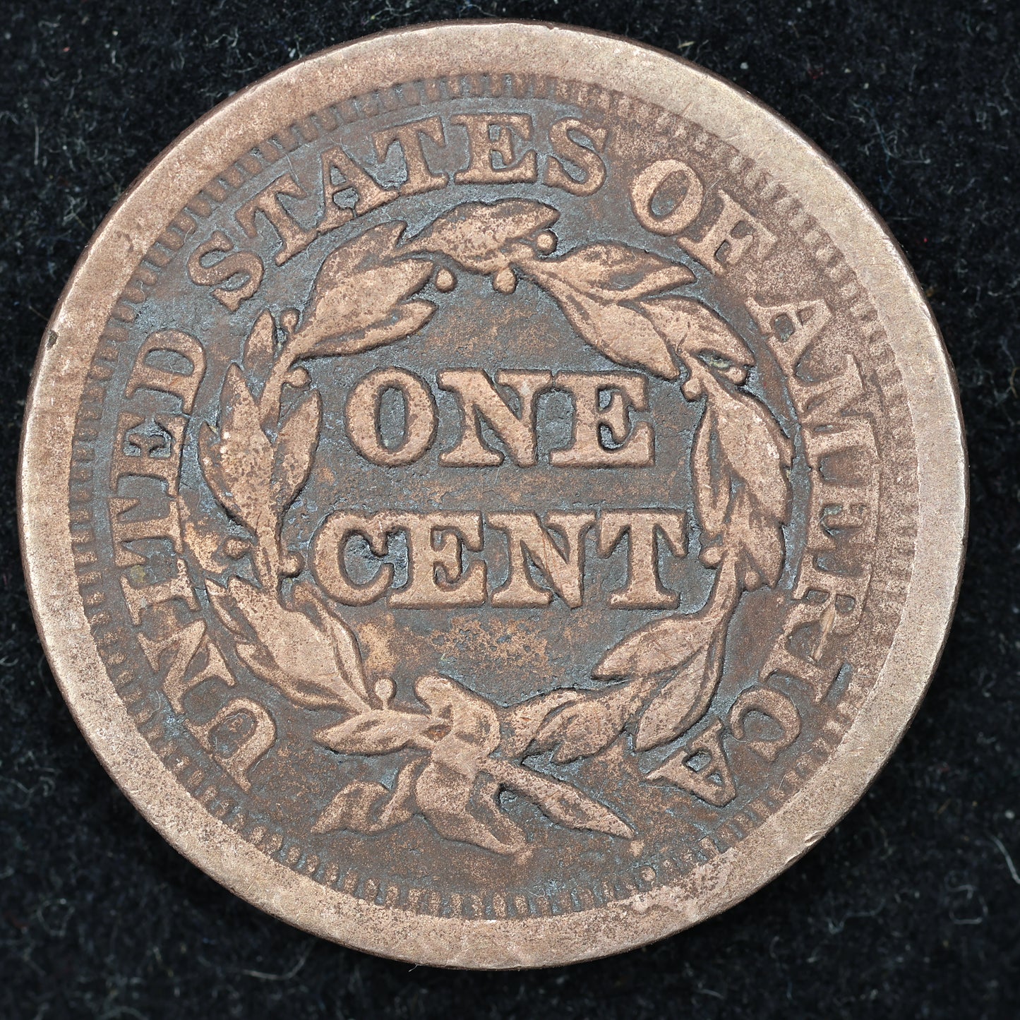 1849 Braided Hair US Large Cent 1C Penny