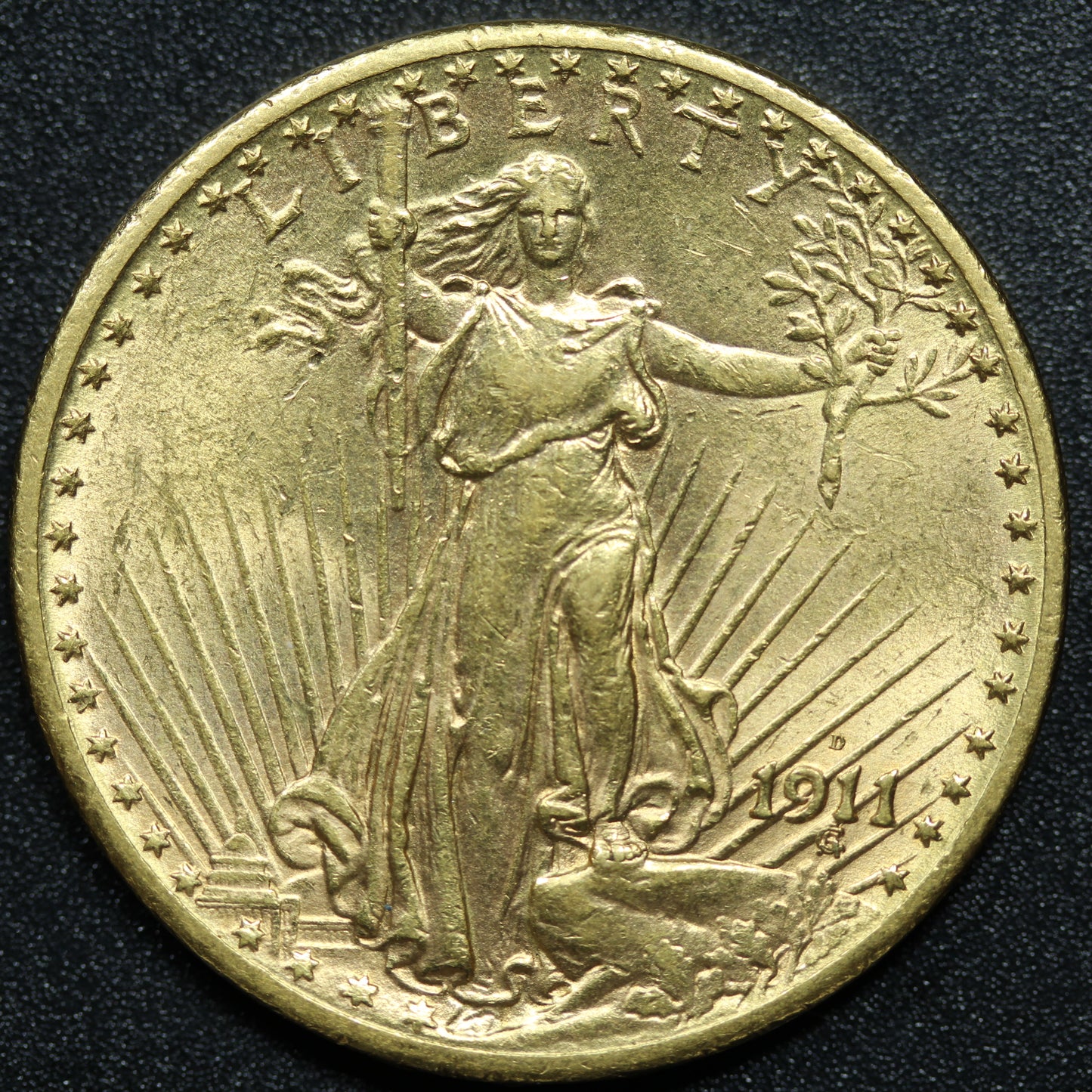 1911 D $20 Gold St. Gaudens Double Eagle - Denver