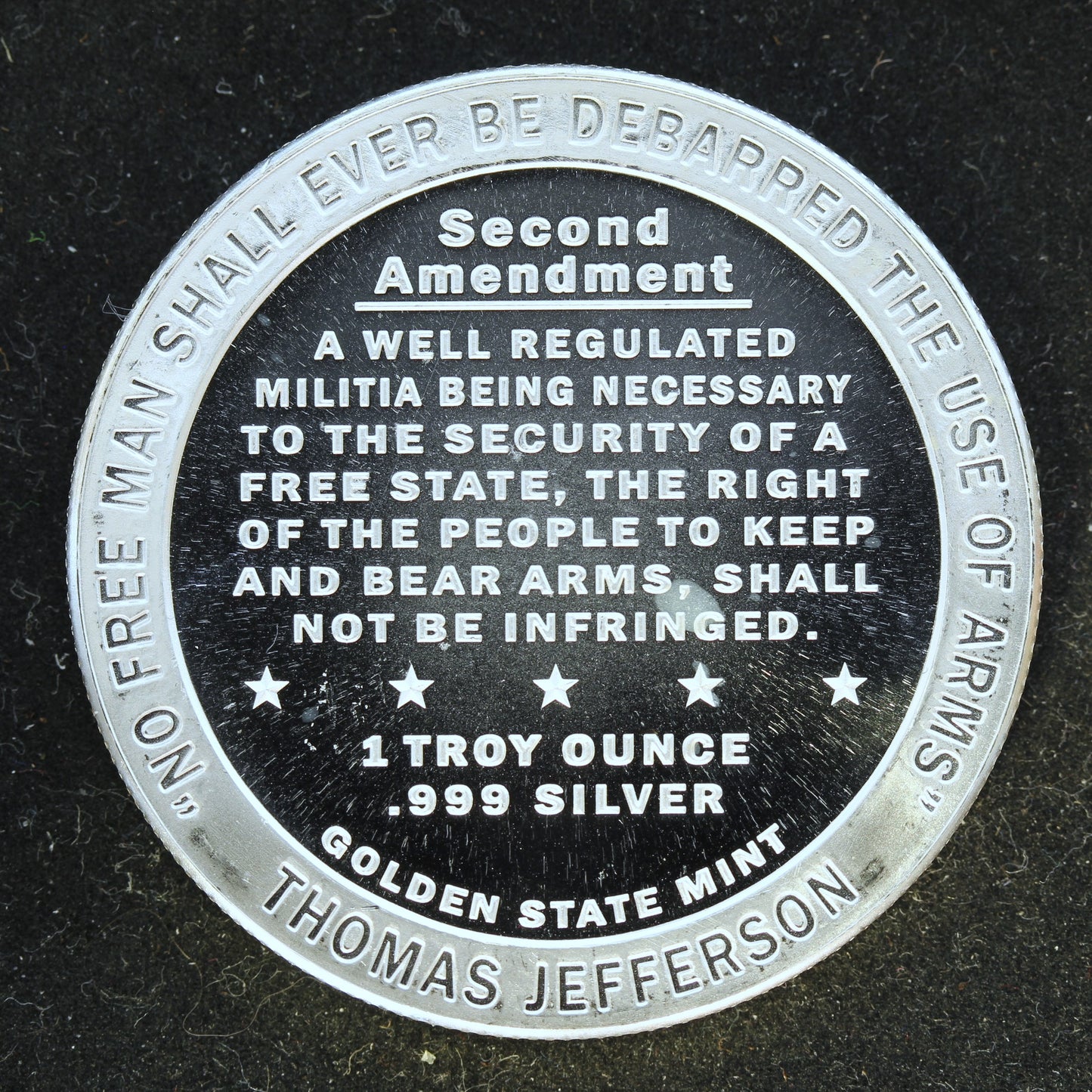 1 oz .999 Fine Silver - Constitutional Right To Bear Arms w/ Capsule