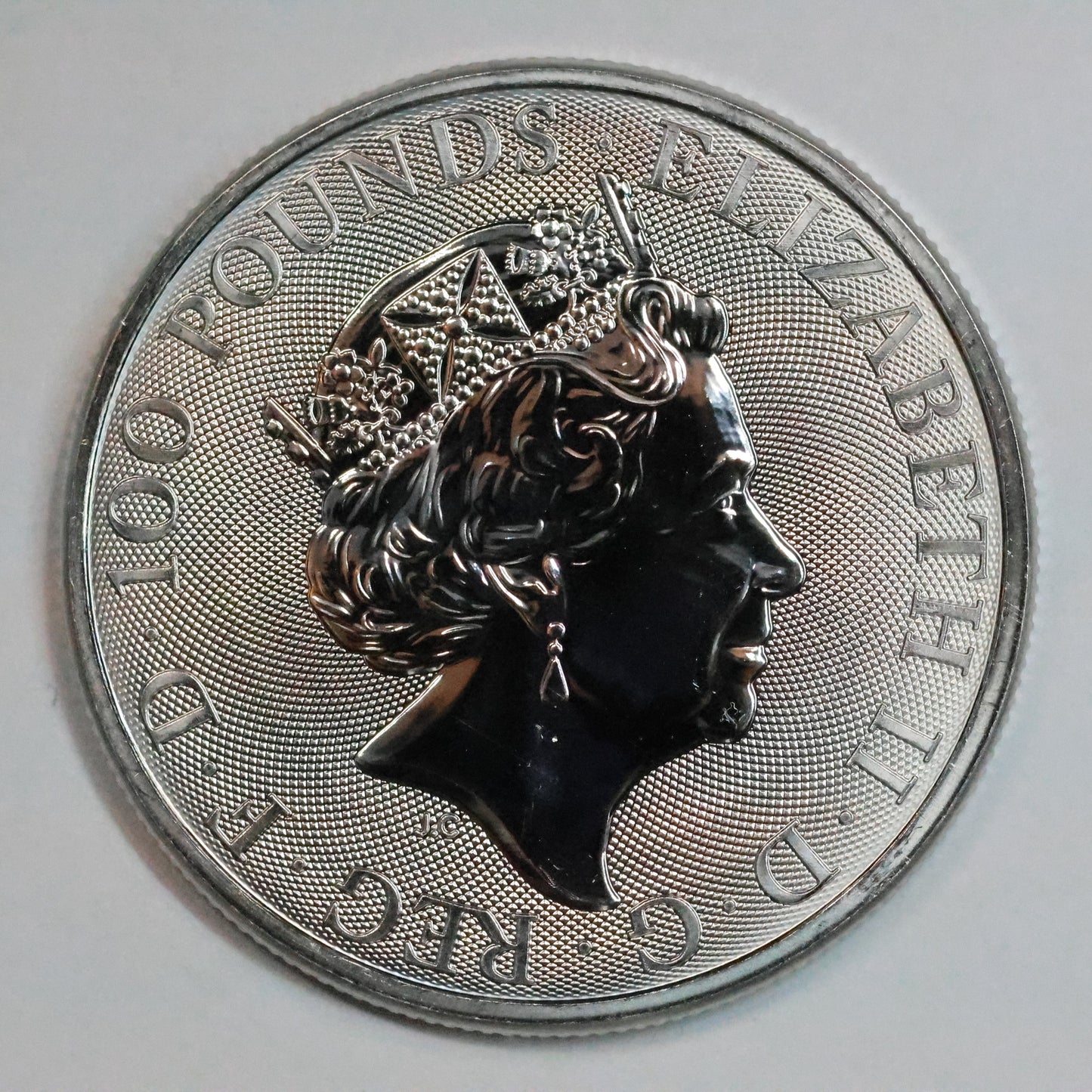 2019 Great Britain 1 oz Platinum Queen's Beasts - Unicorn of Scotland w/ Capsule