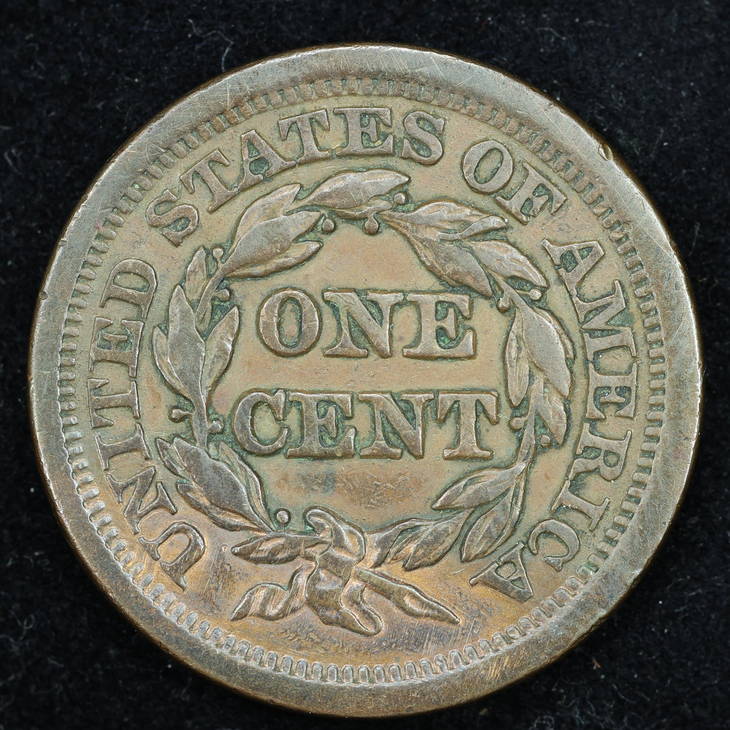 1852 Braided Hair US Large Cent 1C Penny