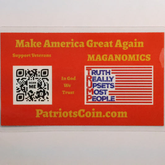 1/4 GRAIN .9999 Fine Gold Bar - Patriots Coin - "Trump" Sealed/Laminated Card