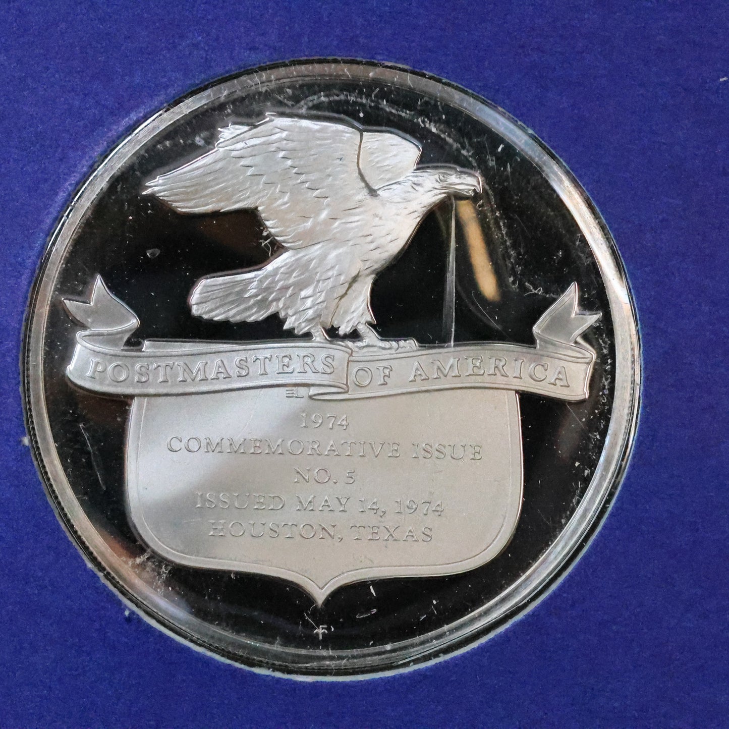 1974 Postmasters of America STERLING SILVER Art Round - No. 5 Skylab