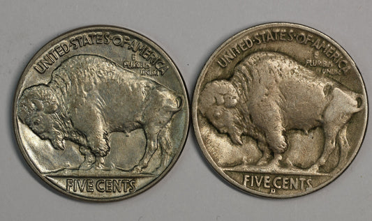 1935 D & P Buffalo Nickel 5c - Denver & Philadelphia