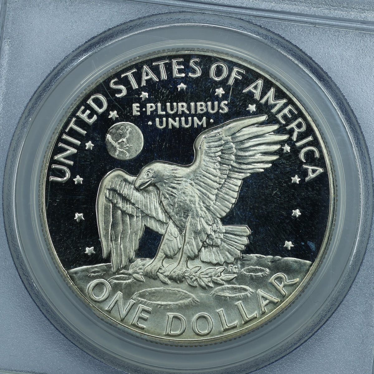 1973 S (San Francisco) Eisenhower Silver Dollar $1 - PCGS MS69 DCAM Miles Standish