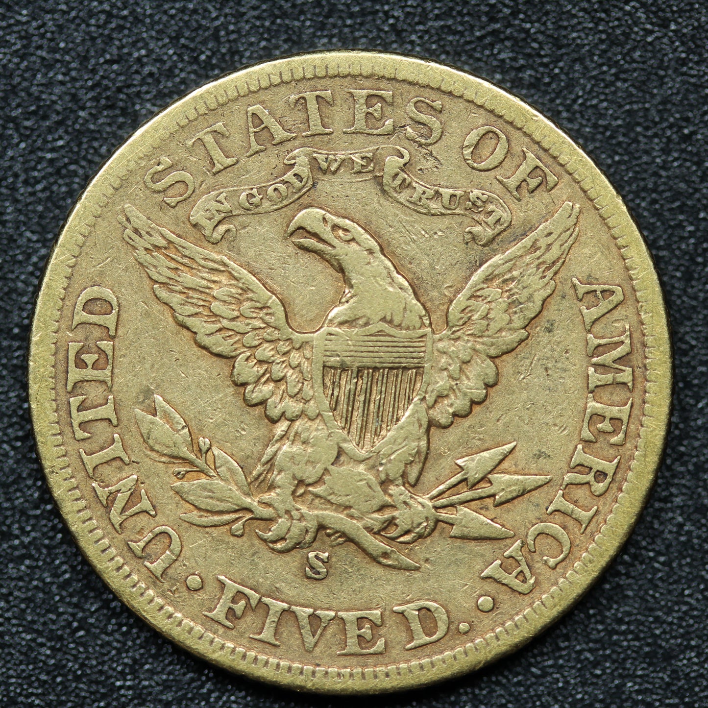 1905 S $5 Gold Liberty Head Half Eagle Coin San Francisco