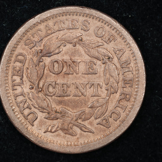 1844 Braided Hair US Large Cent 1C Penny