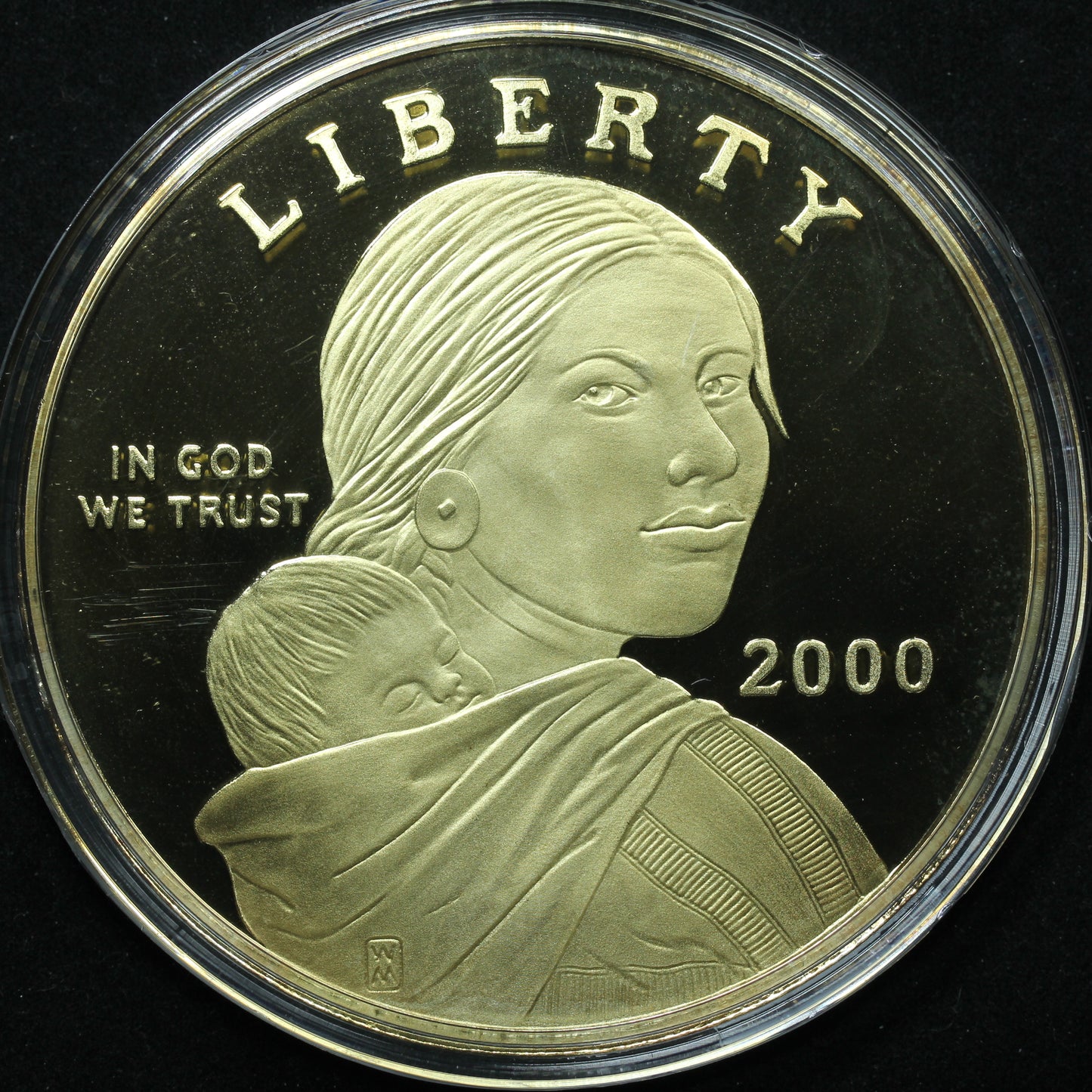 2000 Washington Mint 'Sacagawea' 4 oz .999 Fine Silver Round w/ Box
