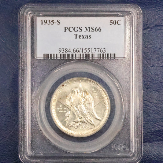 1935 S Texas Half Dollar 50c Commemorative - PCGS MS 66