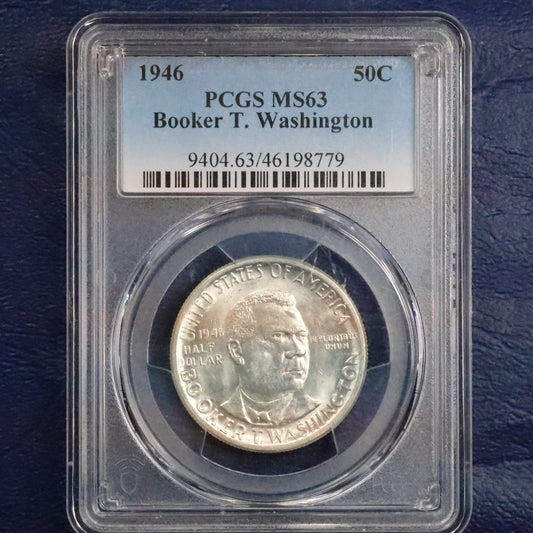1946 Booker T. Washington Half Dollar 50c Commemorative - PCGS MS 63