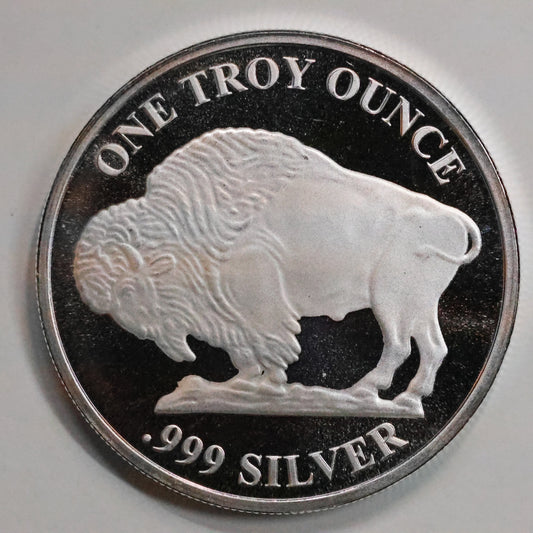 1 oz .999 Fine Silver - Asahi Buffalo Round