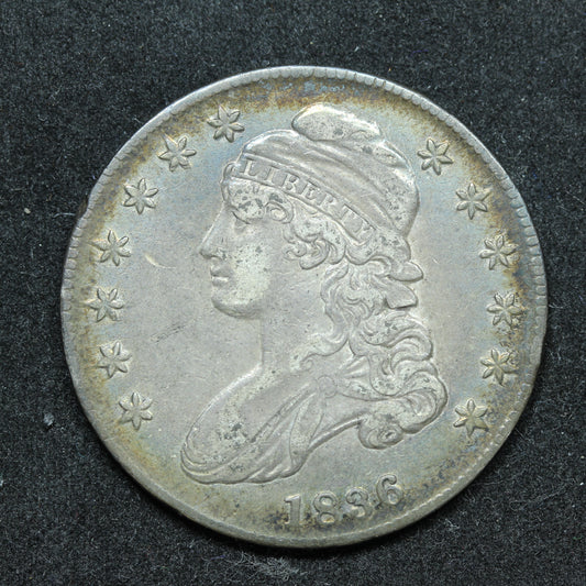 1836 Capped Bust Silver Half Dollar 50c Exact Coin Pictured