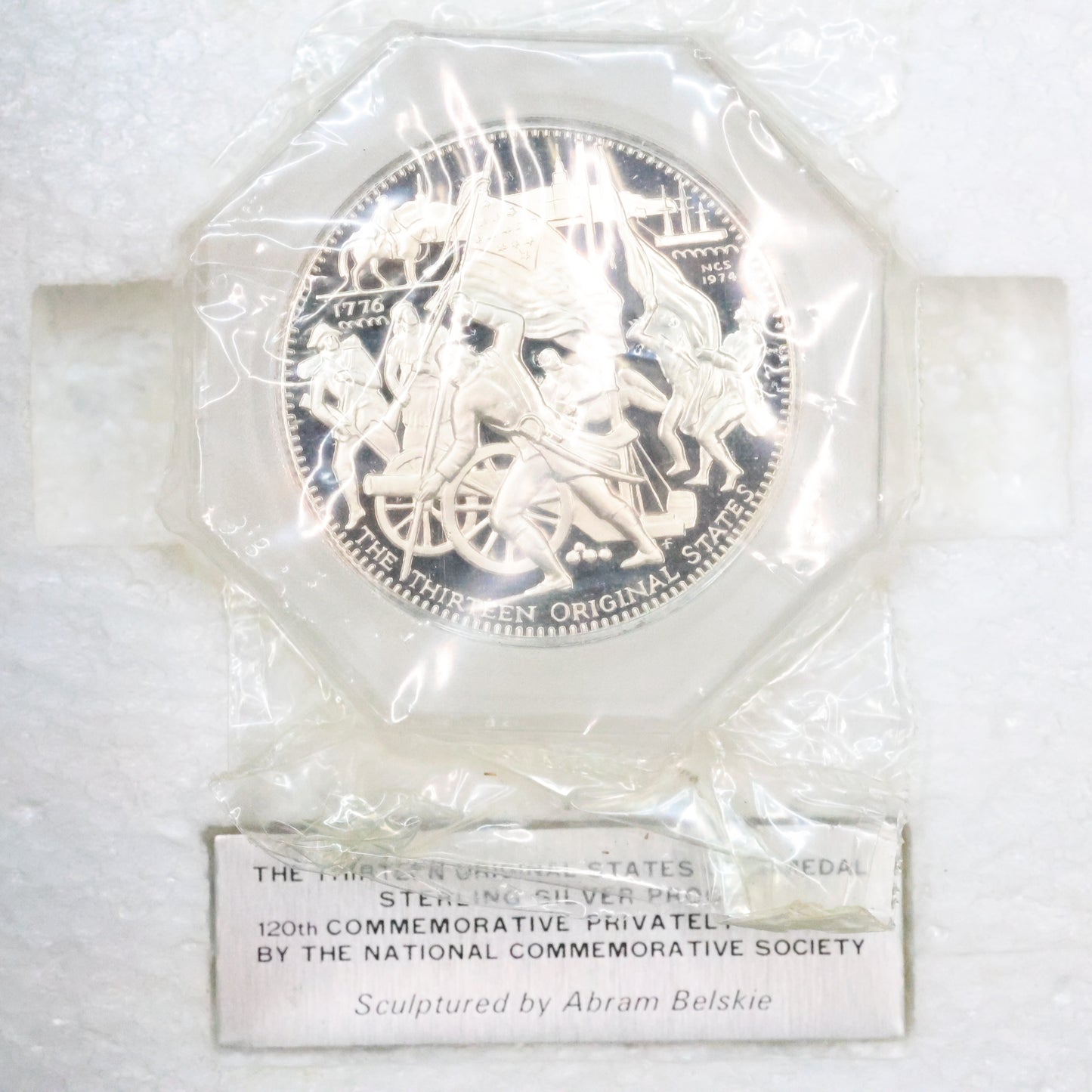 National Comm. Society - Thirteen Original States Coin-Medal Sterling Silver Proof