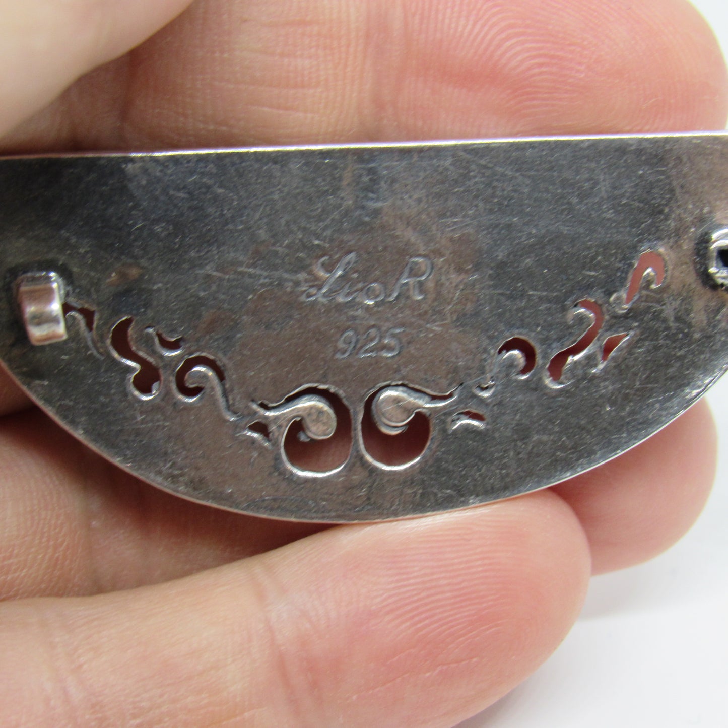 Lior Israel Sterling Silver Lapis Lazuli Pendant - ~2.5 inch