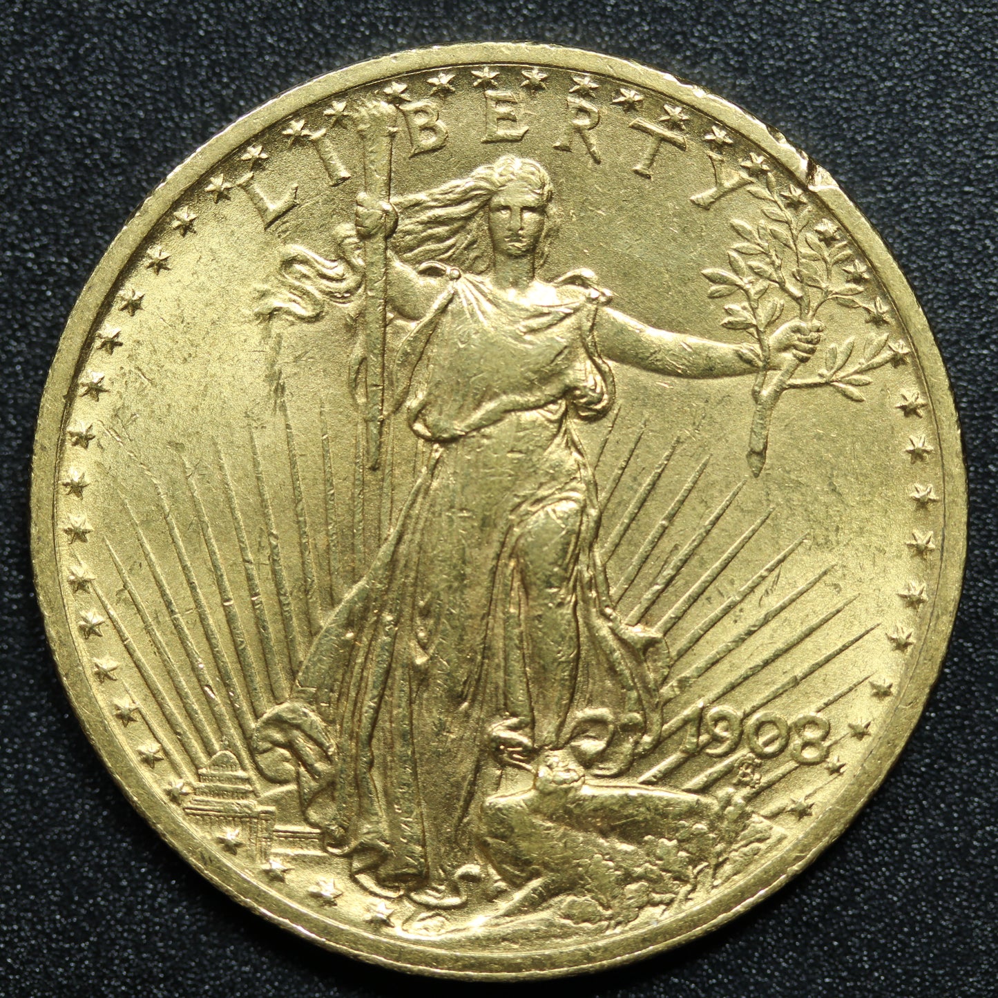1908 $20 Gold St. Gaudens Double Eagle - Philadelphia