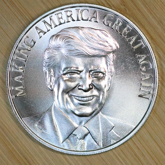 1 oz .999 fine Trump 2020 Silver Round MAGA Presidential Seal