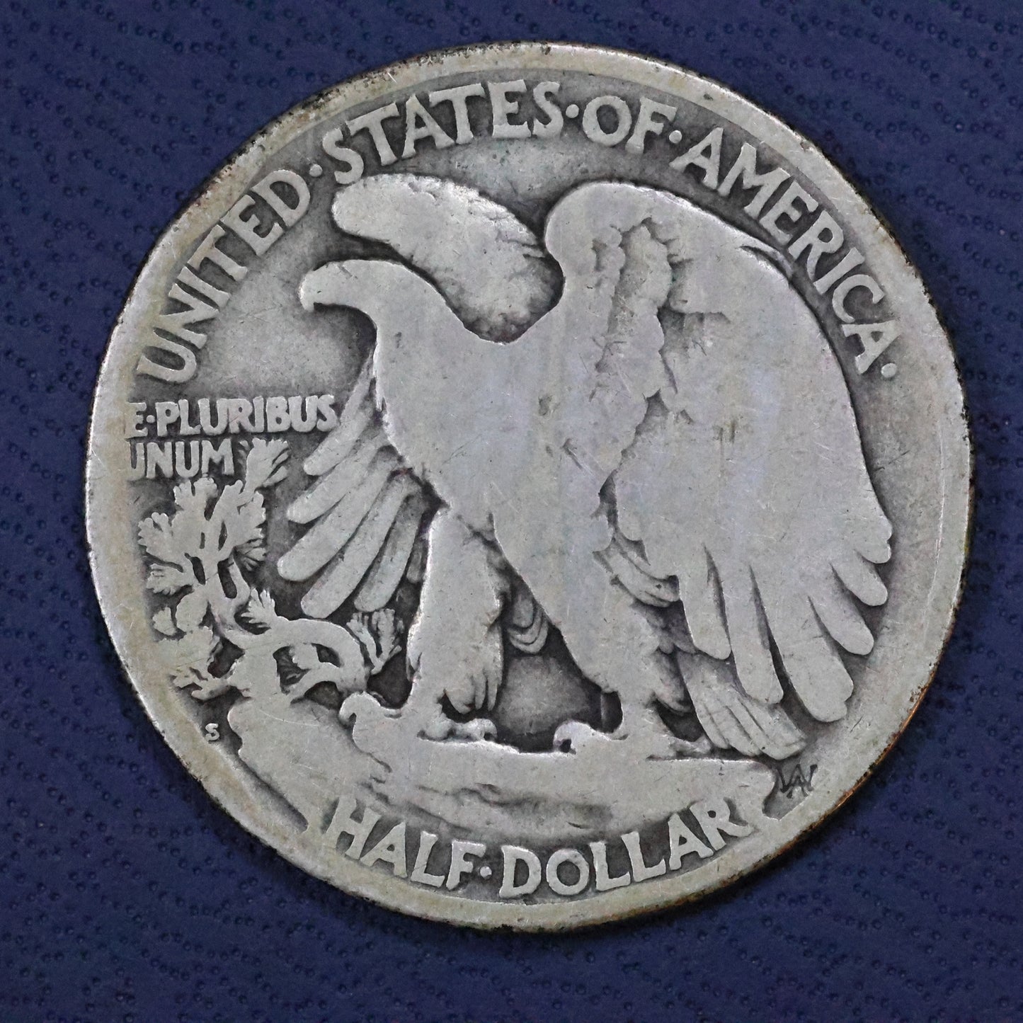 1921 S (San Francisco) Walking Liberty Silver Half Dollar 50c