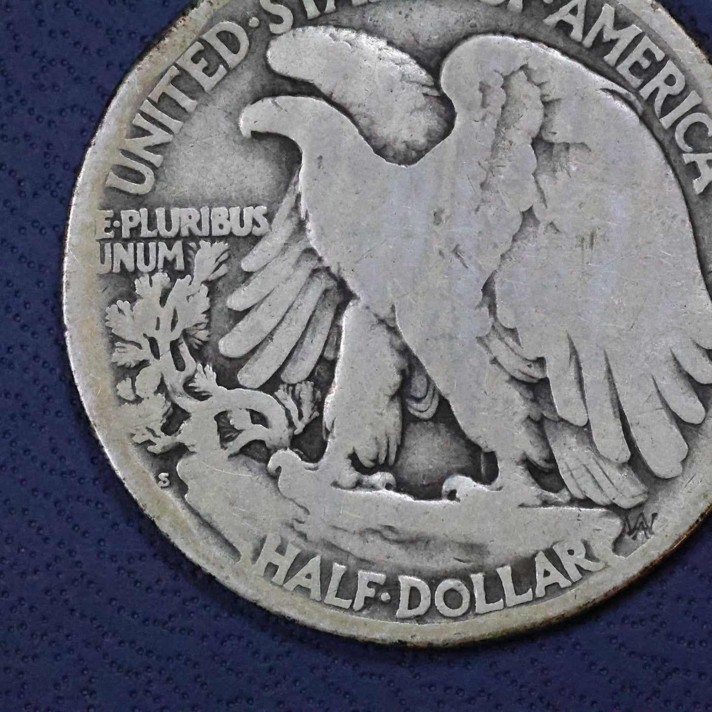 1921 S (San Francisco) Walking Liberty Silver Half Dollar 50c