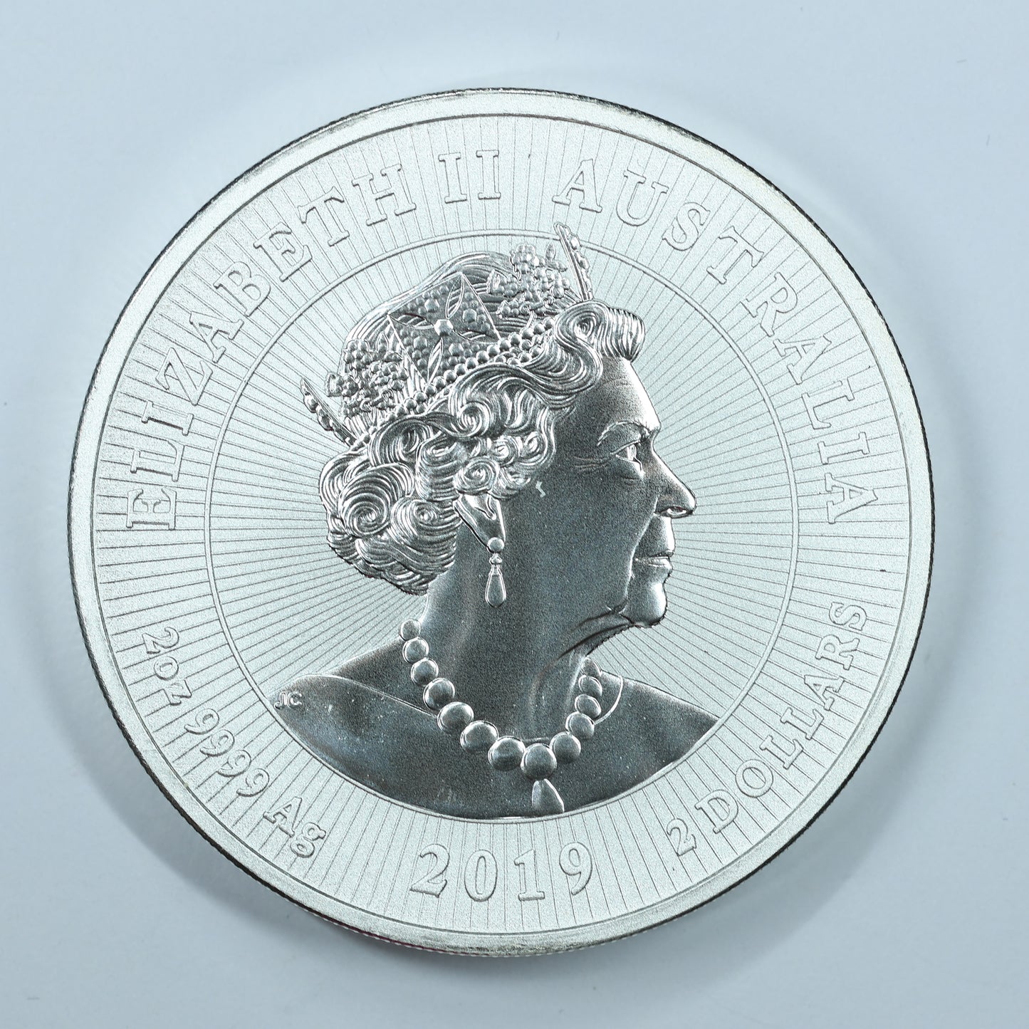 2019 P Australia 2 oz .9999 Fine Silver $2 Crocodile & Baby