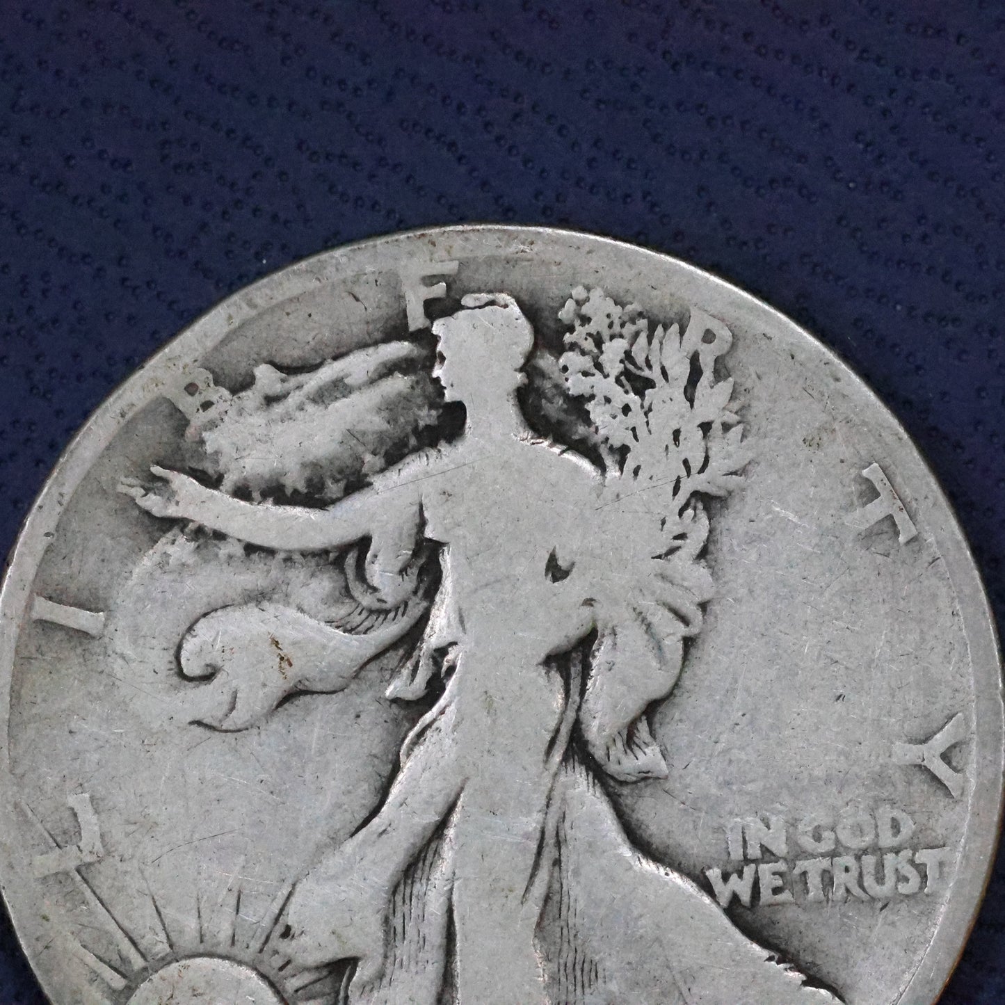 1921 S (San Francisco) Walking Liberty Silver Half Dollar 50c