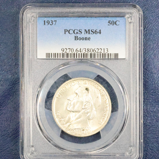 1937 Daniel Boone Bicentennial Half Dollar 50c Commemorative - PCGS MS 64