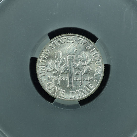 1946 Roosevelt Dime 10c - CAC MS64