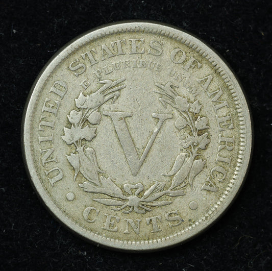 1889 5c Liberty V Nickel Five Cent Coin