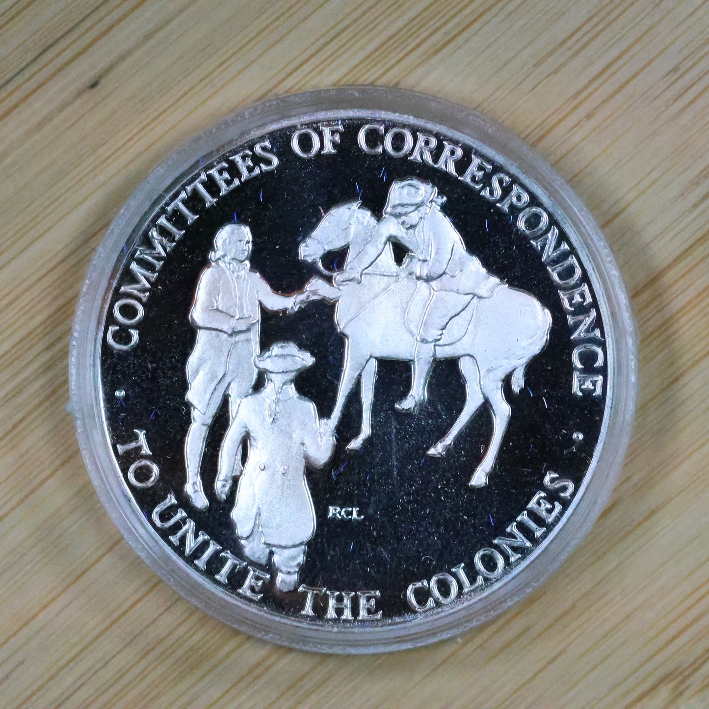 1973 American Revolution Bicentennial Commemorative Sterling Silver Medal w/ Box NO COA