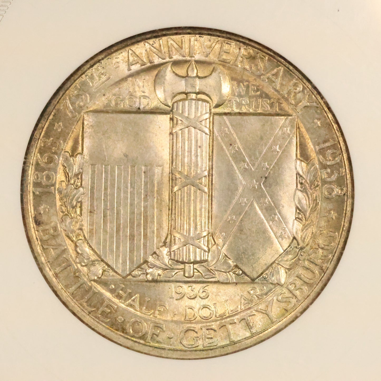 1936 Gettysburg Half Dollar 50c Commemorative - ANACS MS 63 Old Holder