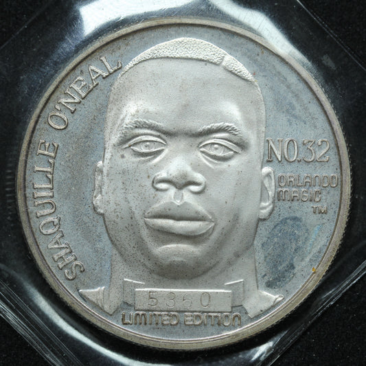 1 oz .999 Fine Silver - 1992 Shaquille O'Neal #32 Number One Draft Pick - SEALED