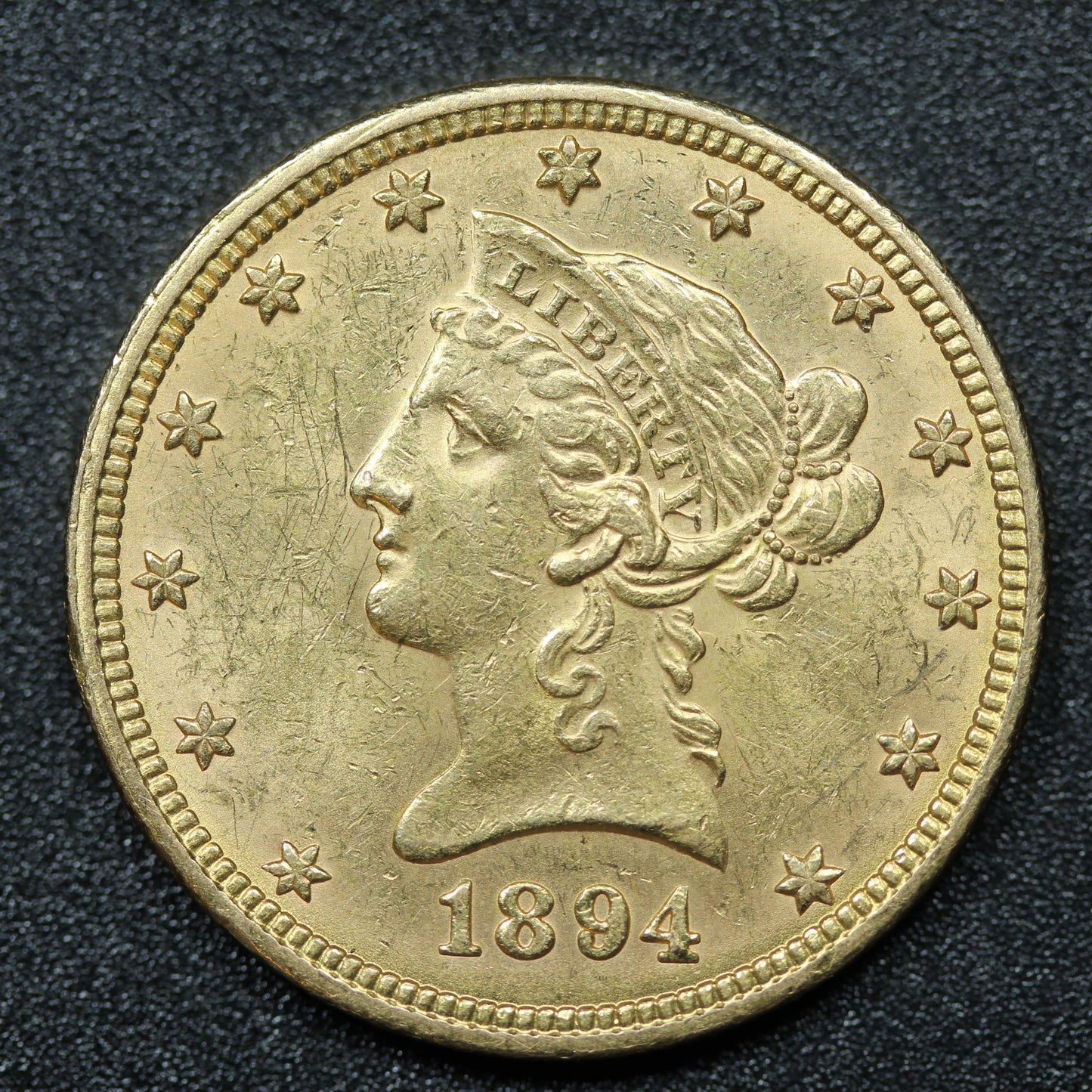 1894 $10 Liberty Head US Gold Eagle Coin