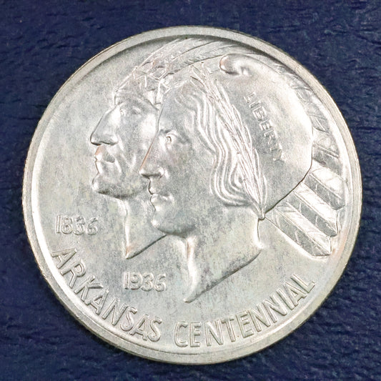 1938 S Arkansas Centennial Half Dollar 50c Commemorative